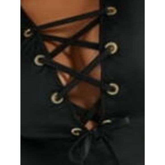 Sofia by Sofia Vergara Womens and Plus Veronica One Piece Swimsuit Black Size 2X - Picture 6 of 7